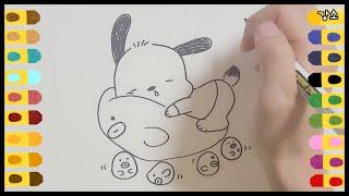 How to Draw a Cute Character  포차코 그리기  귀여운 캐릭터 쉽게 그리기  손그림  원테이크  애니메이션  강소