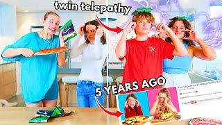 TWIN TELEPATHY PIZZA 5 years later O.G Challenge By The Norris Nuts