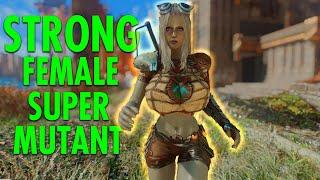 Fallout 4 - STRONG FEMALE FOLLOWER - Atomic Beauty Super Mutant Mod