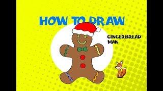 How to draw a Ginger Bread Cookie Man  - Learn to Draw - ART LESSON