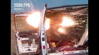 50 BMG Raufoss Round ripping through van