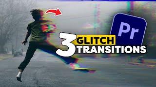3 Easy Glitch TRANSITIONS in Adobe Premiere Pro Tutorial