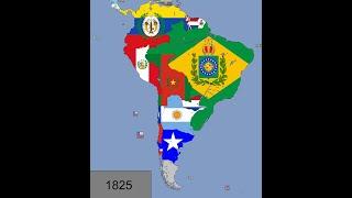 South America Timeline of National Flags 1450 - 2021