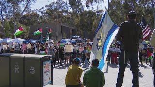 UCSD encampment faces Pro-Israel supporters both remain peaceful