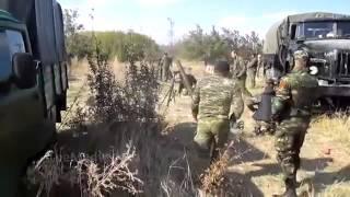 Сенсация    Ополченцы ведут огонь из миномета   Militias fired mortar