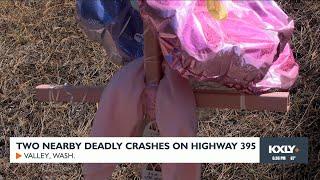 Two nearby deadly crashes on Highway 395