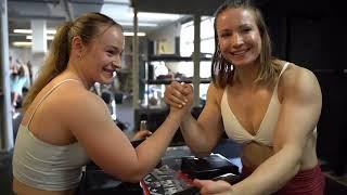 Sister Epic Gym Armwrestling Battle