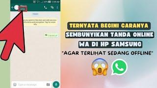 Cara Menghilangkan Status  Online WA di Hp Samsung