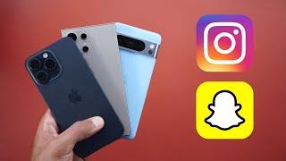 iOS vs OneUI vs Android - Social Media Apps Instagram & Snapchat