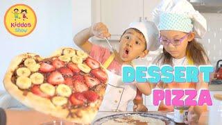 Nutella Strawberry Banana Dessert Pizza  KIDDOS SHOW  Educational Videos for Kids