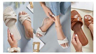 Latest & Comfortable Women Casual Leather Sandals  flat Summer Sandals For Girls  2022 SKFW