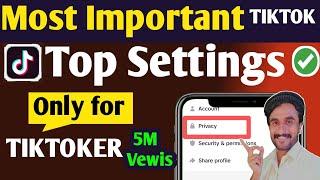 Important Settings for Tiktok Account  Tiktok Account Settings Complete Course