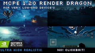 RENDER DRAGON Best Realistic Shaders For Minecraft PE 1.20  For low-end Devices 