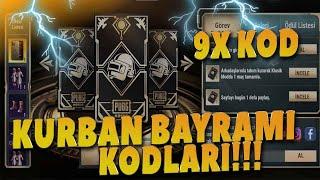 YENİ 9 ADET KURBAN BAYRAMI KODLARI  KURBAN BAYRAMIN KUTLU OLSUN ETKİNLİĞİ KODLARI - PUBG MOBİLE