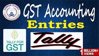 Tally ERP 9-GST Accounting Entries in Tally Hindi GST Ledgers CGST SGST IGST Sales Purchase