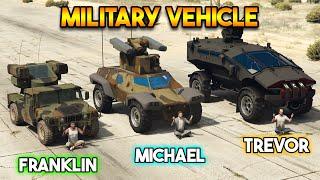 GTA 5  FRANKLIN VS MICHAEL VS TREVOR WHICH IS BEST MILITARY VEHICLE?