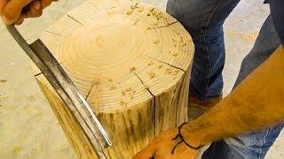 Making A Side Table From A Cypress Stump
