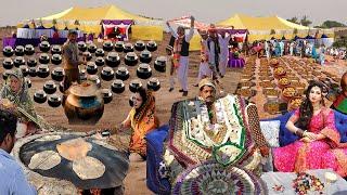 Unique & Biggest traditional marriage ceremony in Desert Punjab  Cooking food for 5000 people
