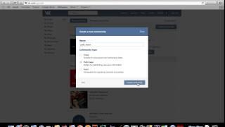 how to create communities on vk