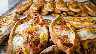 Flat Bread Pizza  Eggy Sausage and Vegetables