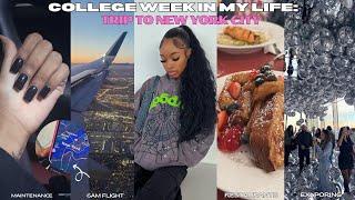 COLLEGE WEEK IN MY LIFE TRIP TO NEW YORK CITY  preparations 6am flight food exploring