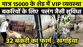 15000₹ में बकरियों के लिए साधारण मगर आलीशान GOAT SHED और इतनी VIP व्यवस्था नहीं देखा होगा #Khagariya