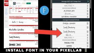 How to Download And Install Fonts In PixelLab  Step By Step Tutorial