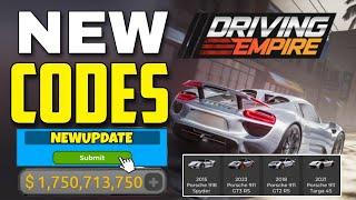 *NEW* ALL WORKING PORSCHE UPDATE CODES FOR DRIVING EMPIRE IN 2024 ROBLOX DRIVING EMPIRE CODES