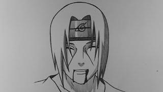 CARA MENGGAMBAR ANIME  Cara menggambar Itachi