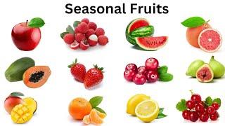 Fruits name in english  summer and winter Fruits name in english for kids  All Seasonal Fruits 