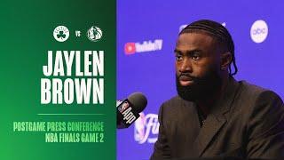 Jaylen Brown Postgame Press Conference  NBA Finals Game 2 vs. Dallas Mavericks