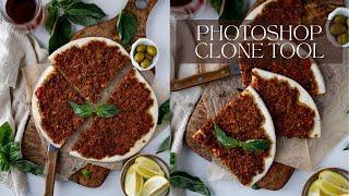 Photoshop Clone Tool  Editing Food Photography  أداة استنساخ فوتوشوب  تحرير تصوير الطعام