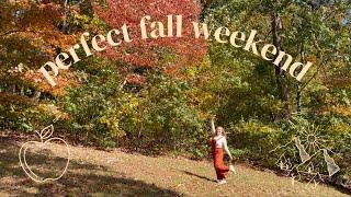 A Perfect Fall Weekend  apple picking peak fall colors waterfall hike mountaintop sunset