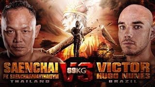 Saenchai VS Victor Hugo Nunes  THAI FIGHT Kard Chuek Phraya Phichai Dap Hak