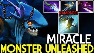 MIRACLE Slark Insane Monster Unleashed Rampage Gameplay 7.24 Dota 2