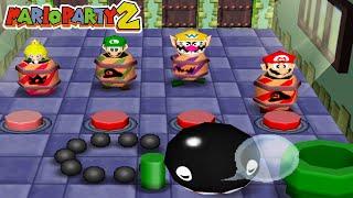 Mario Party 2 All Mini Games Challenge Mario Peach Luigi Wario