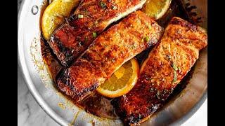 Crispy Honey Orange Glazed Salmon