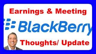 Update 3.0 for BlackBerry Stock BB News