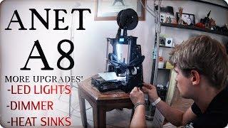  ANET A8 MORE UPGRADES  LED Lights Dimmer & Heat Sinks + Skynet 3D Settings