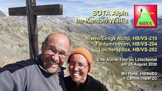 SOTA Alpin im Wallis Einigs Alchji HBVS-210 Faldumrothorn HBVS-204 + Loicherspitza HBVS-202