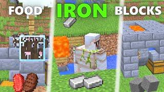 3 MUST HAVE FARMS for SURVIVAL WORLD 1.21  IRON FOOD COBBLESTONE