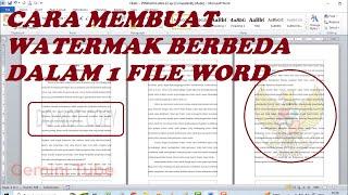 Cara Membuat Watermark Berbeda pada Halaman Tertentu di Microsoft Word  Tips dan Trik Word