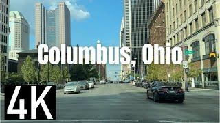 Driving in Columbus Ohio & The Ohio State University Area in 4K - Short North on High Street