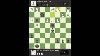 ПОЖЕРТВОВАЛ ДВЕ ПЕШКИ И ДВА КАЧЕСТВА РАДИ АТАКИ #chess #shorts #шахматы #nikoladubovik