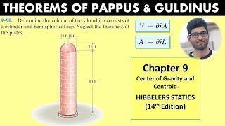 Theorems of pappus and Guldinus  CENTROID  Chapter 9  Hibbeler Statics 14th Engineers Academy