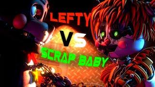 SFM FNaF Scrap Baby and Lefty fighting