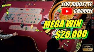 LIVE ROULETTE   MEGA WIN 26.000 In Casino Las Vegas  $100 Chips Inside Exclusive  2024-09-16