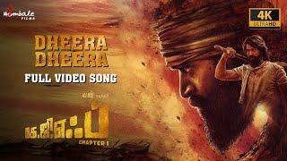 Dheera Dheera - Full Video Song 4K  KGF Chapter 1 - Tamil  Yash Srinidhi  Hombale Films  4K