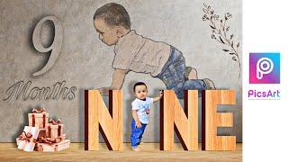 Baby Photo Editing   9 Months Baby Photo Theme  PicsArt