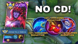 TOP 1 GLOBAL SELENA NO COOLDOWN REDUCTION BUILD BEST BUILD 2024  SELENA GAMEPLAY - MLBB